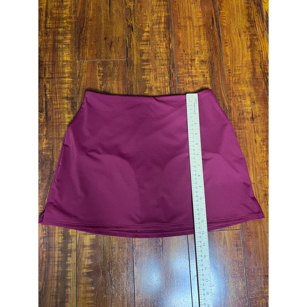 Athleta Tidal Swim Skirt Women XXS Burgundy Quick Dry UPF NWT tennis - Picture 6 of 10